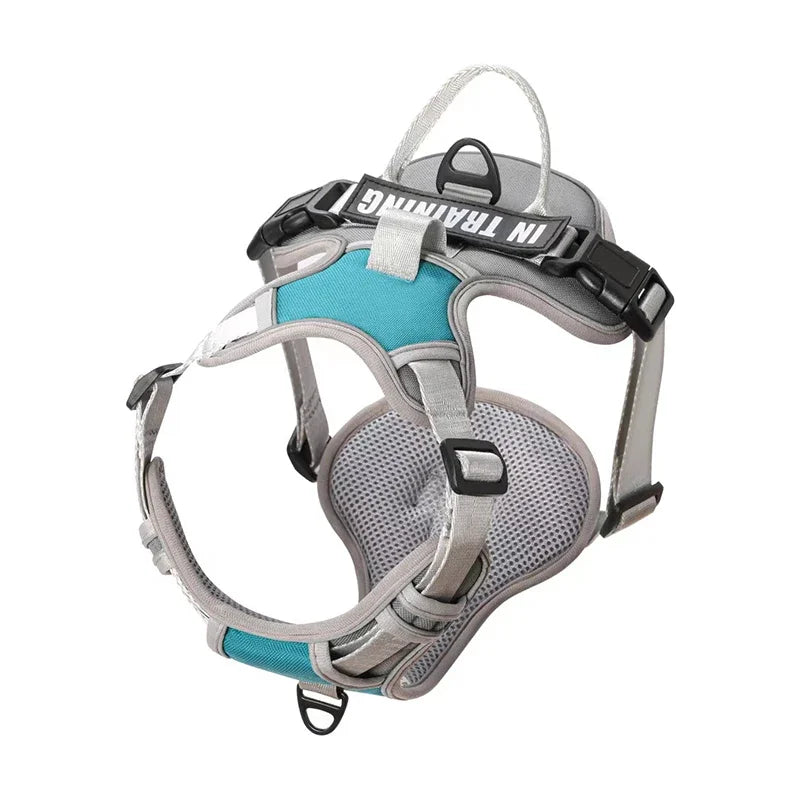 Nylon Adjustable Dog Harness Personalized Dog Harness Vest Reflective Breathable Pet Harness Leash For Small Medium Large Dogs