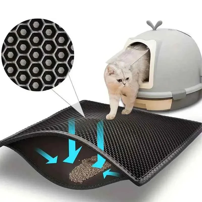 Cat Litter Mat – Waterproof, Double Layer for Clean Floors