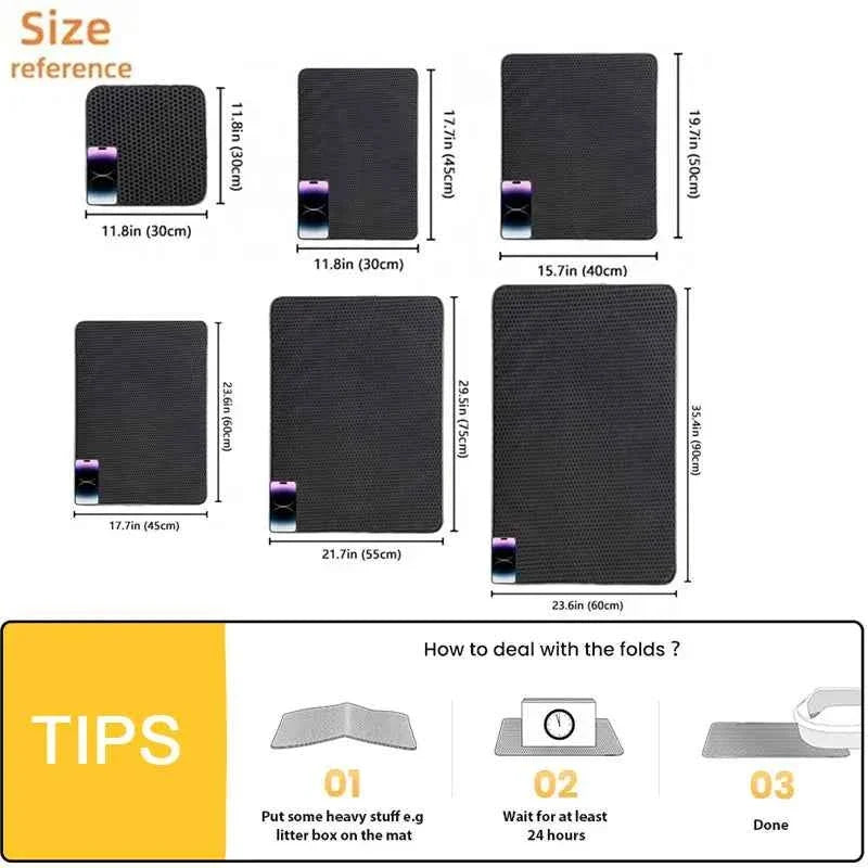 Cat Litter Mat – Waterproof, Double Layer for Clean Floors