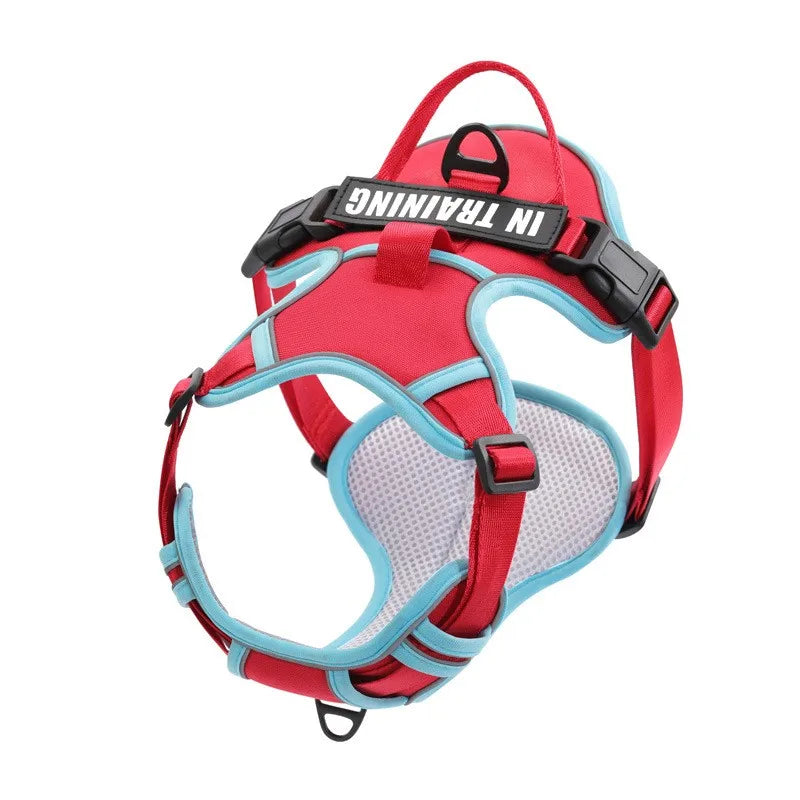 Nylon Adjustable Dog Harness Personalized Dog Harness Vest Reflective Breathable Pet Harness Leash For Small Medium Large Dogs