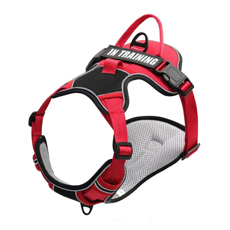 Nylon Adjustable Dog Harness Personalized Dog Harness Vest Reflective Breathable Pet Harness Leash For Small Medium Large Dogs