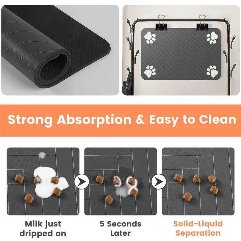 Waterproof Pet Food Mat for Dogs & Cats: Keep Floors Clean