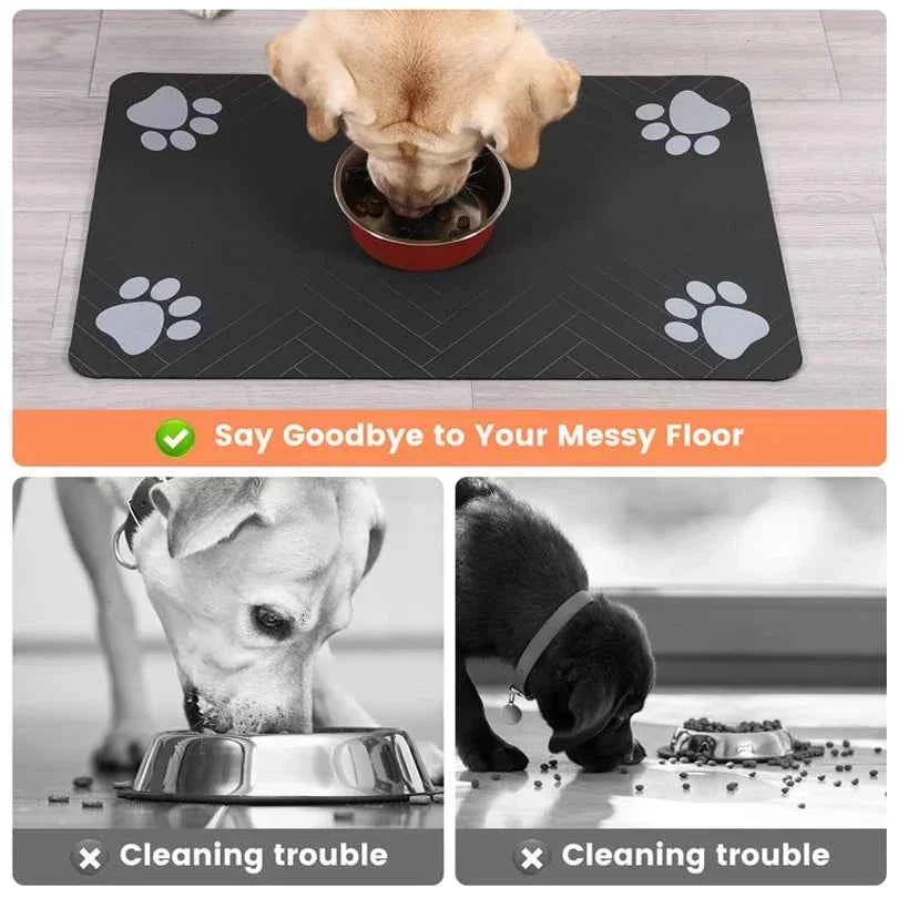 Waterproof Pet Food Mat for Dogs & Cats: Keep Floors Clean