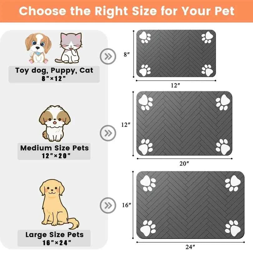 Waterproof Pet Food Mat for Dogs & Cats: Keep Floors Clean