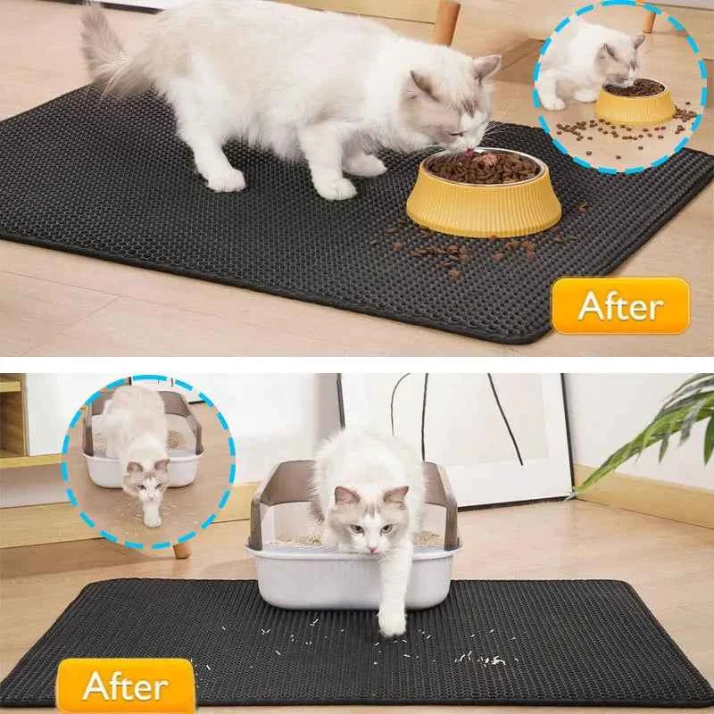 Cat Litter Mat – Waterproof, Double Layer for Clean Floors