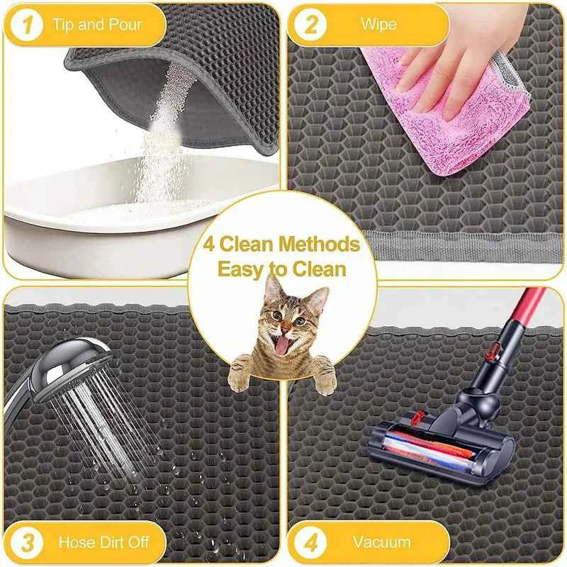 Cat Litter Mat – Waterproof, Double Layer for Clean Floors