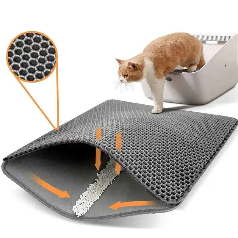 Cat Litter Mat – Waterproof, Double Layer for Clean Floors