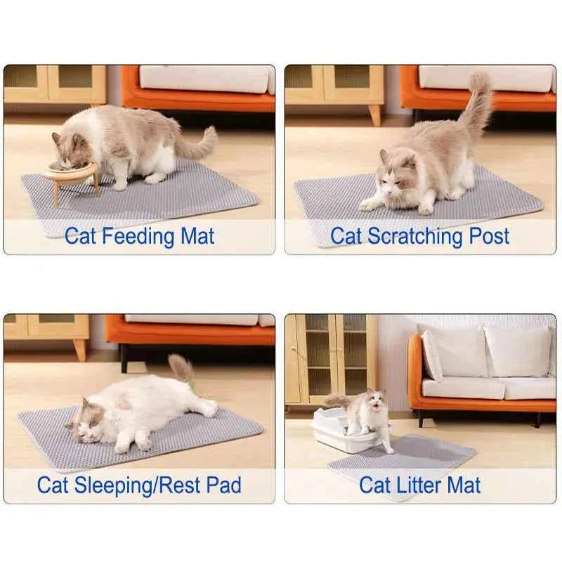 Cat Litter Mat – Waterproof, Double Layer for Clean Floors