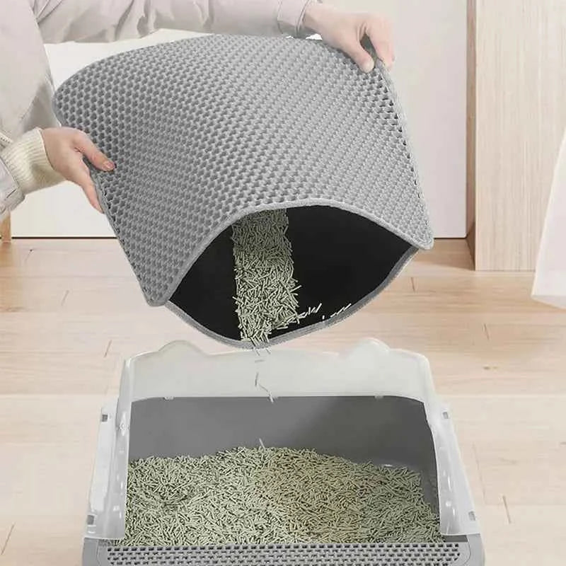 Cat Litter Mat – Waterproof, Double Layer for Clean Floors
